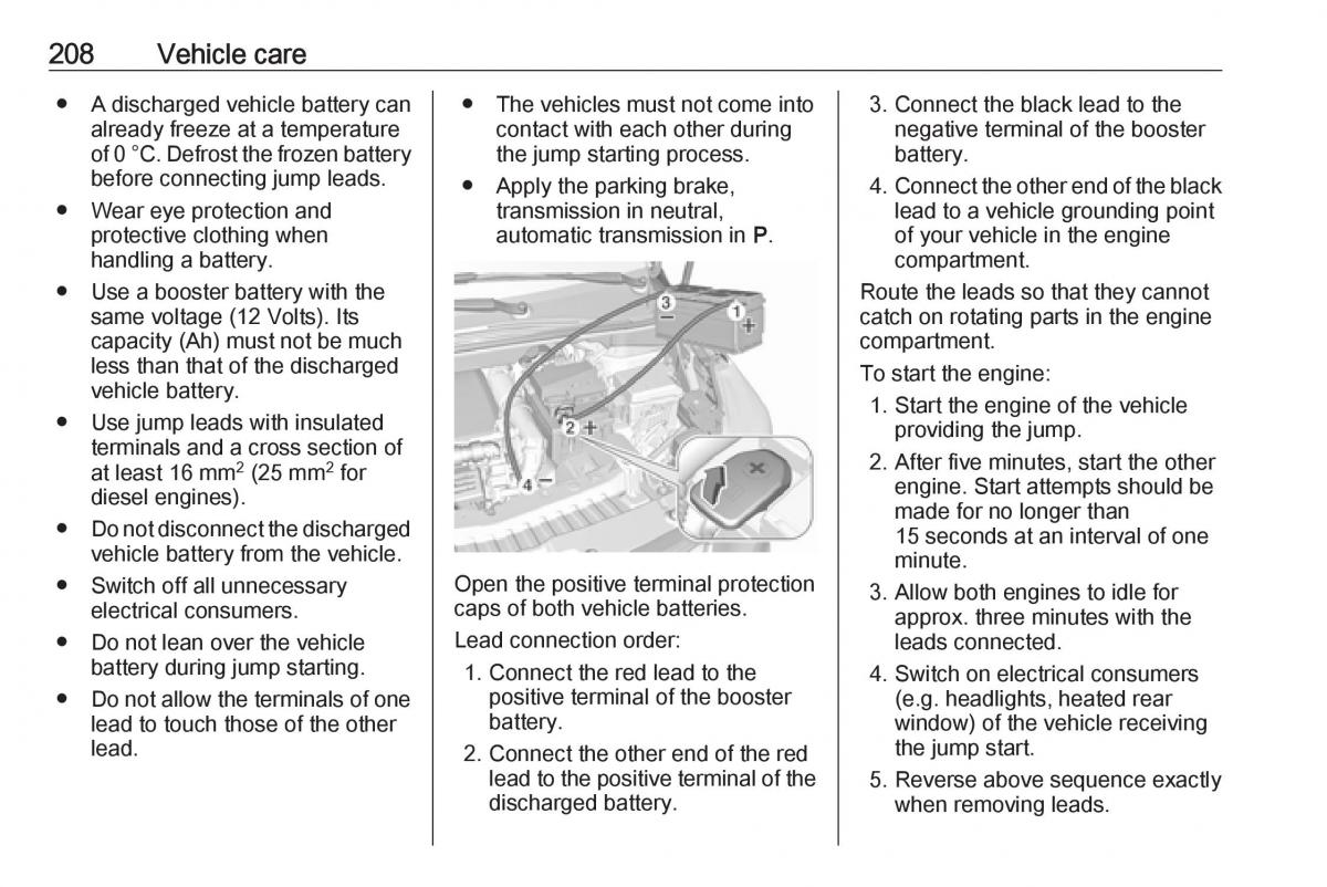 Opel Crossland X owners manual / page 210