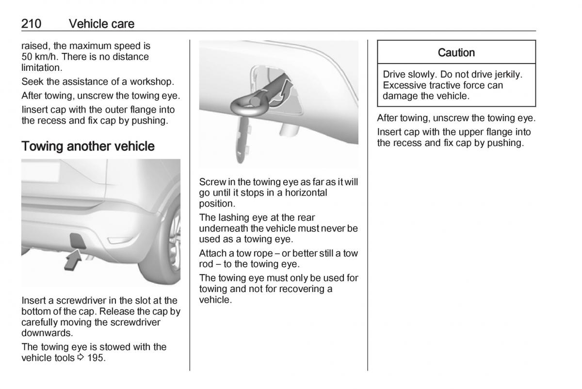 Opel Crossland X owners manual / page 212