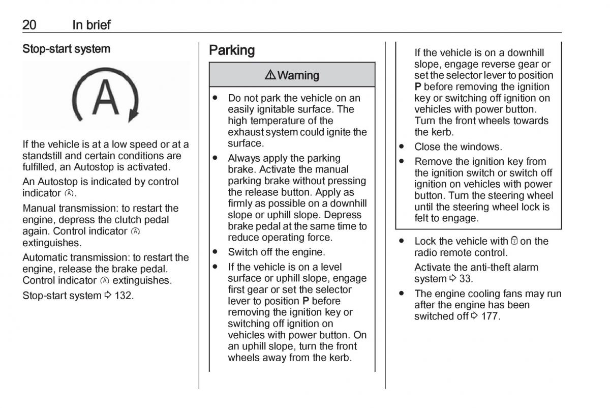 Opel Crossland X owners manual / page 22