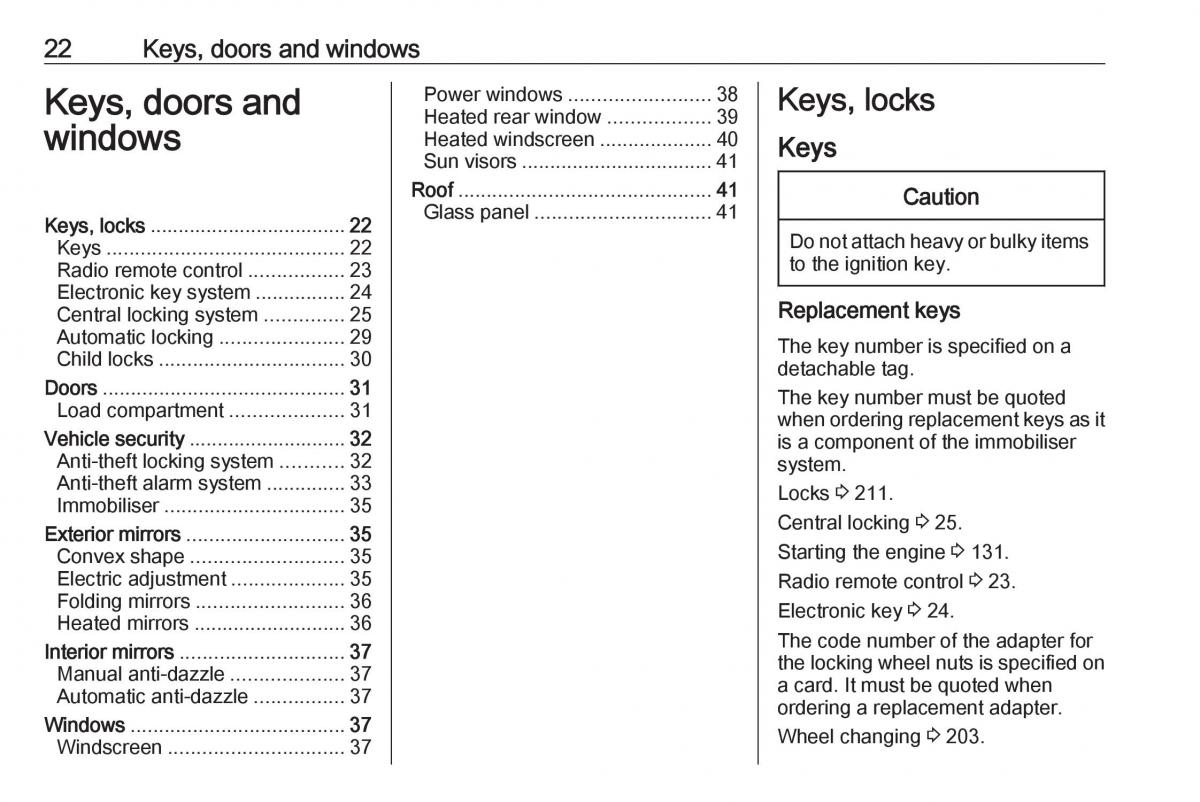 Opel Crossland X owners manual / page 24