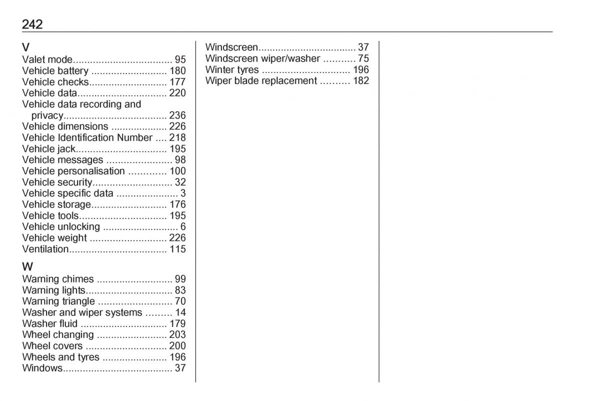 Opel Crossland X owners manual / page 244