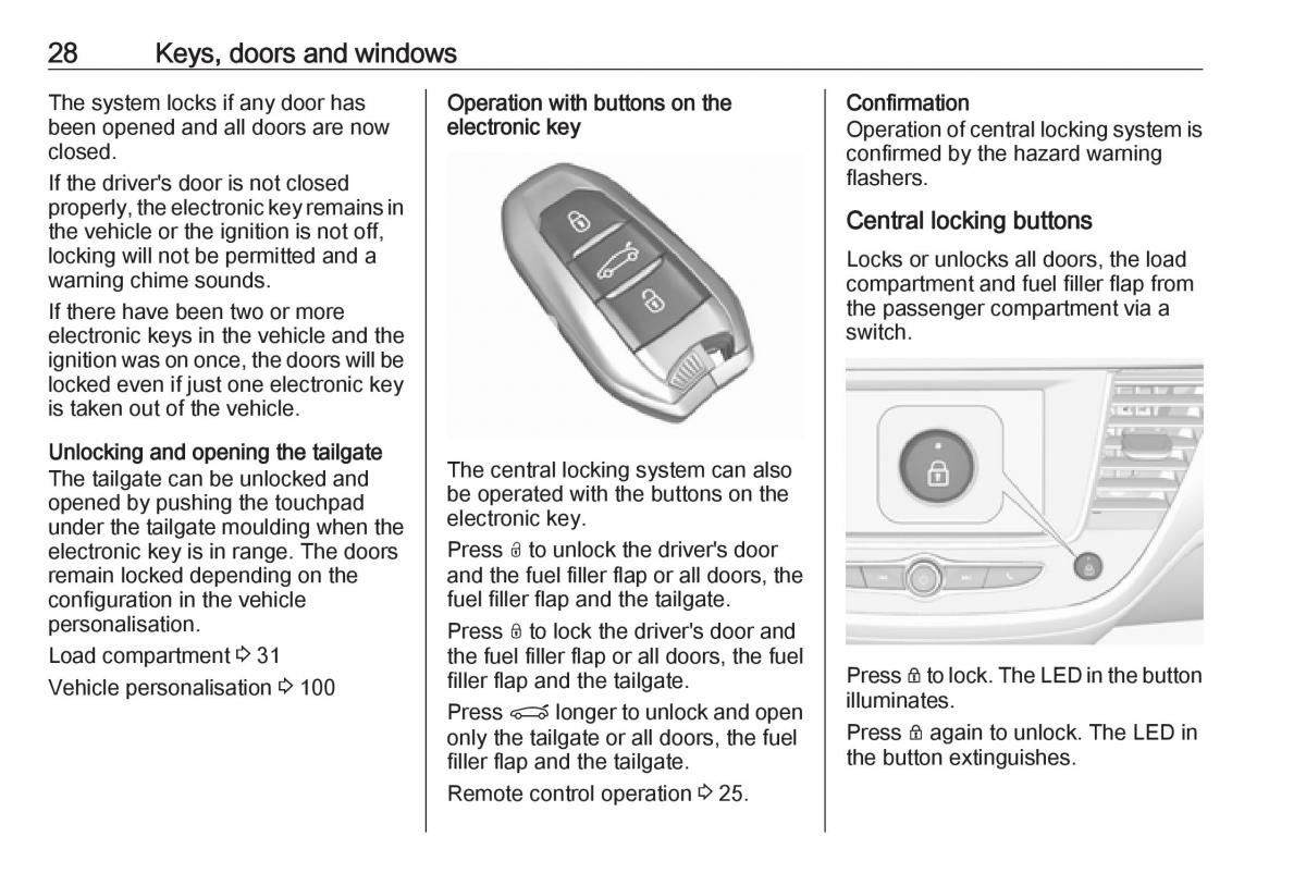 Opel Crossland X owners manual / page 30