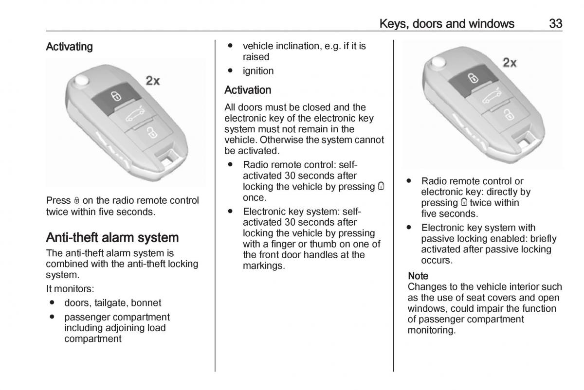 Opel Crossland X owners manual / page 35