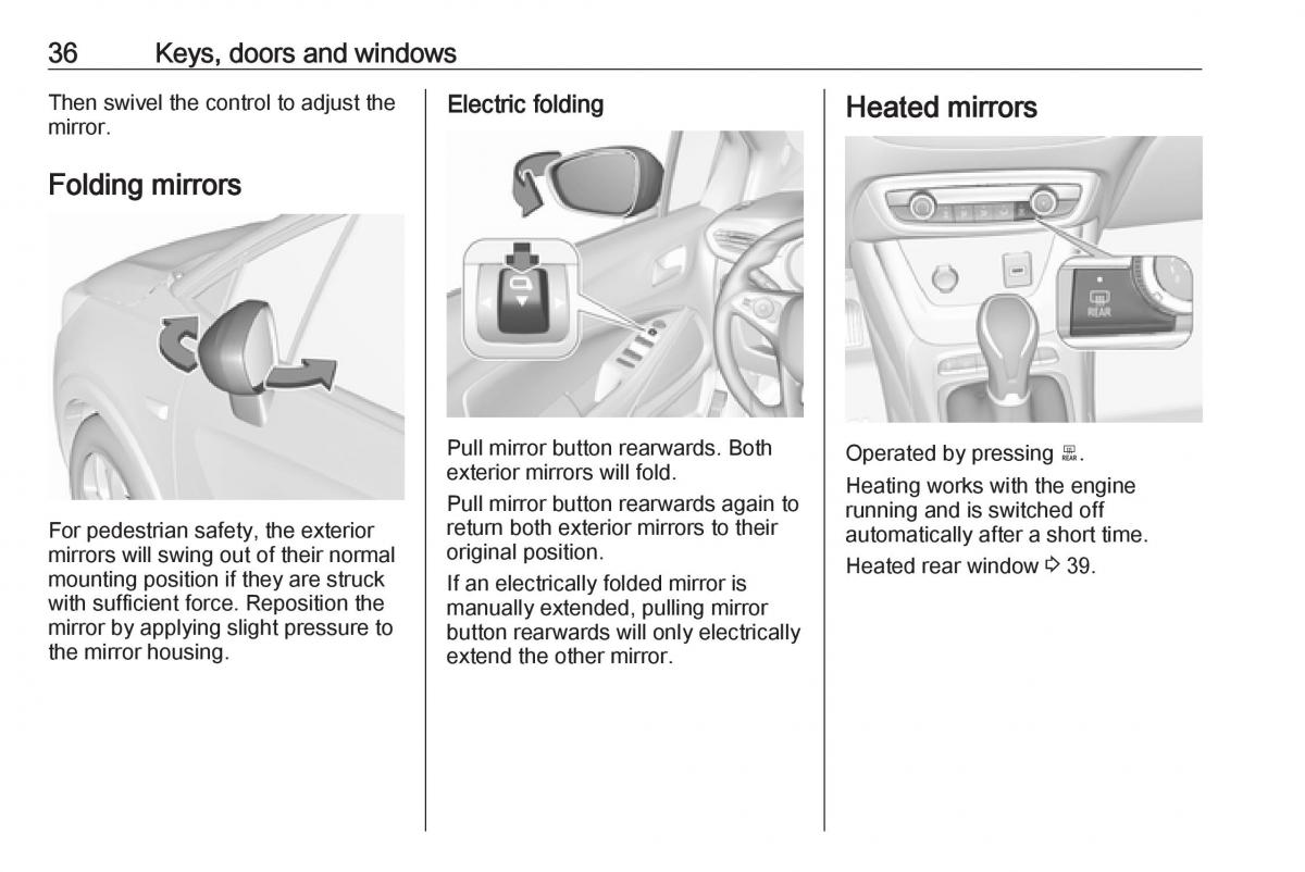 Opel Crossland X owners manual / page 38