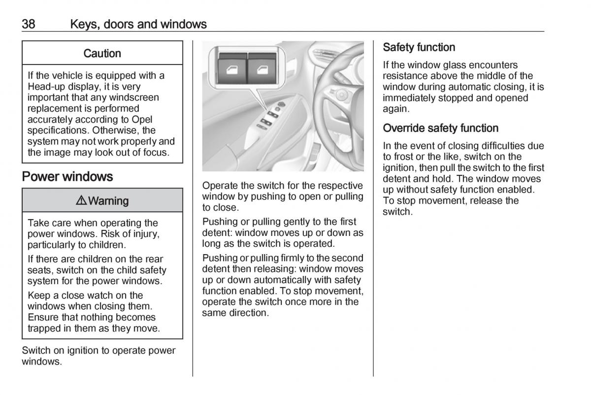 Opel Crossland X owners manual / page 40