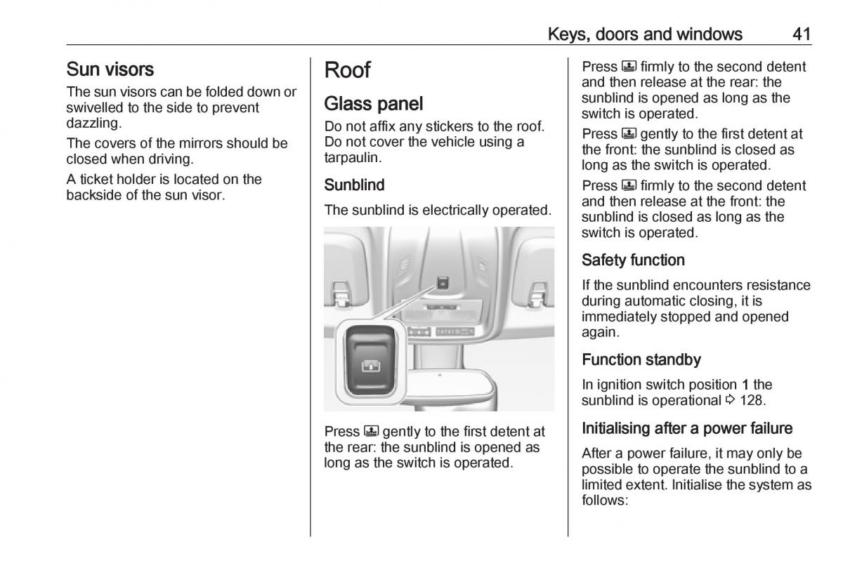 Opel Crossland X owners manual / page 43