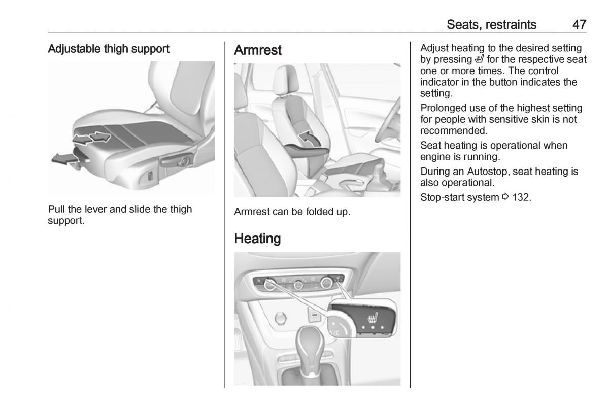 Opel Crossland X owners manual / page 49