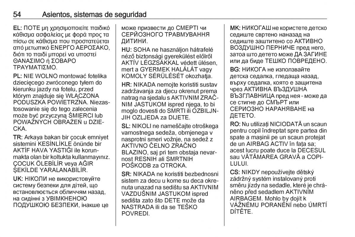 Opel Crossland X manual del propietario / page 56