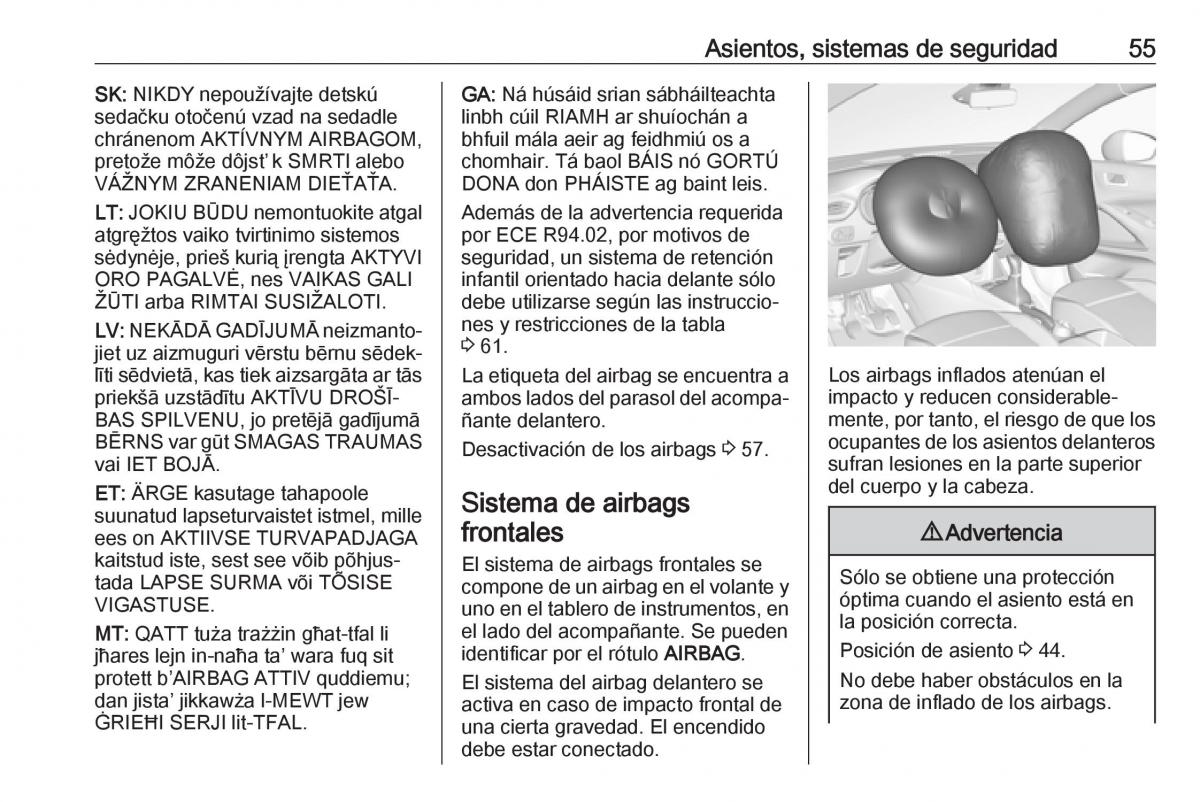 Opel Crossland X manual del propietario / page 57