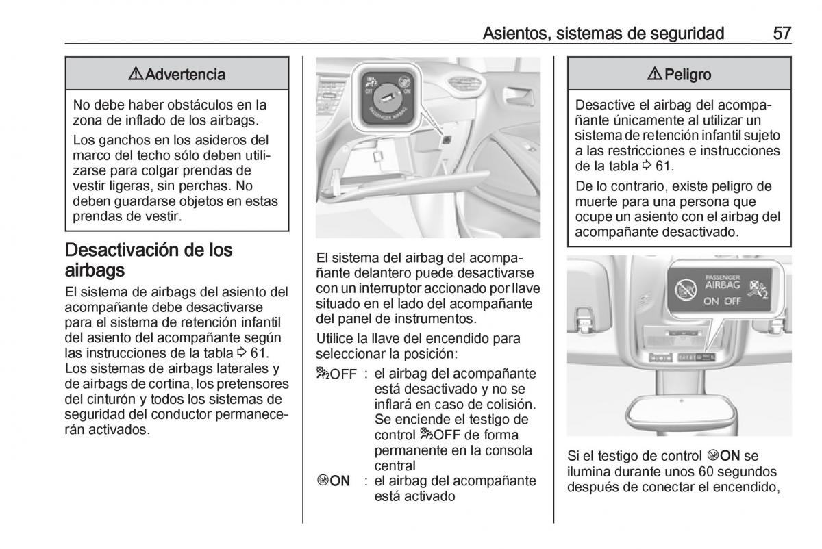 Opel Crossland X manual del propietario / page 59