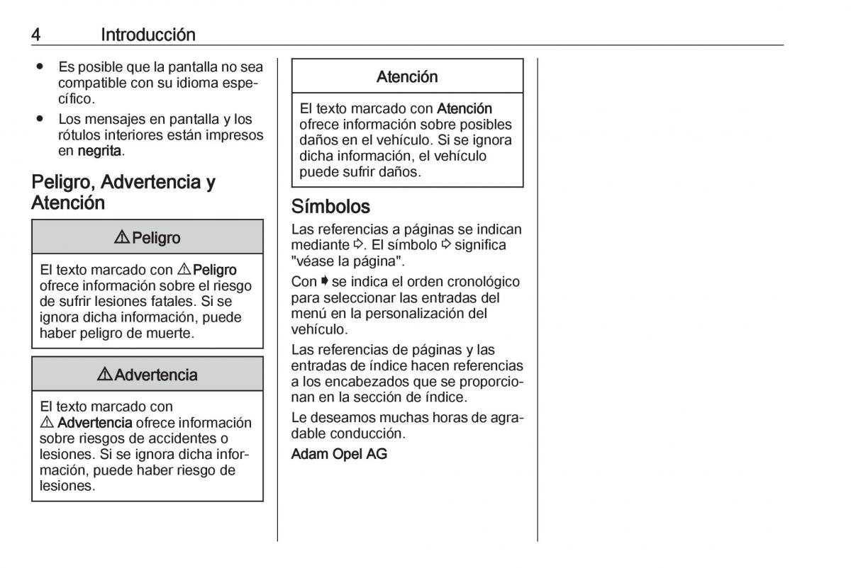 Opel Crossland X manual del propietario / page 6