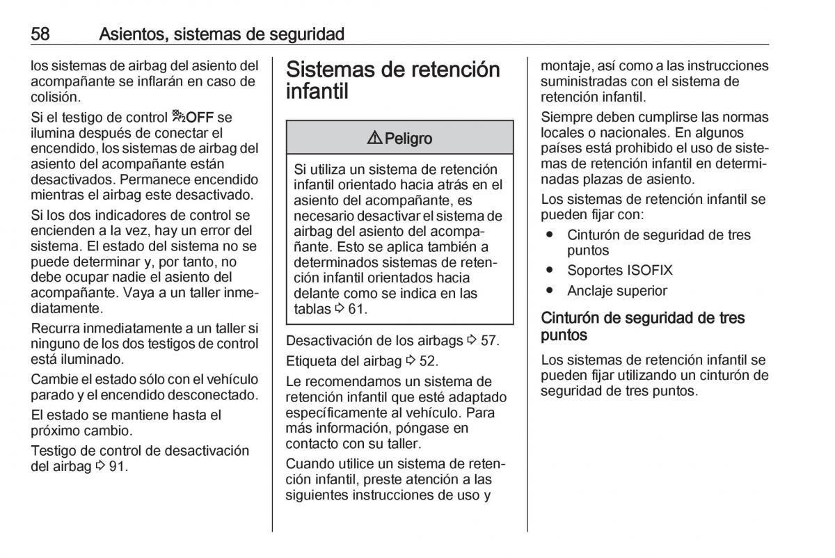 Opel Crossland X manual del propietario / page 60