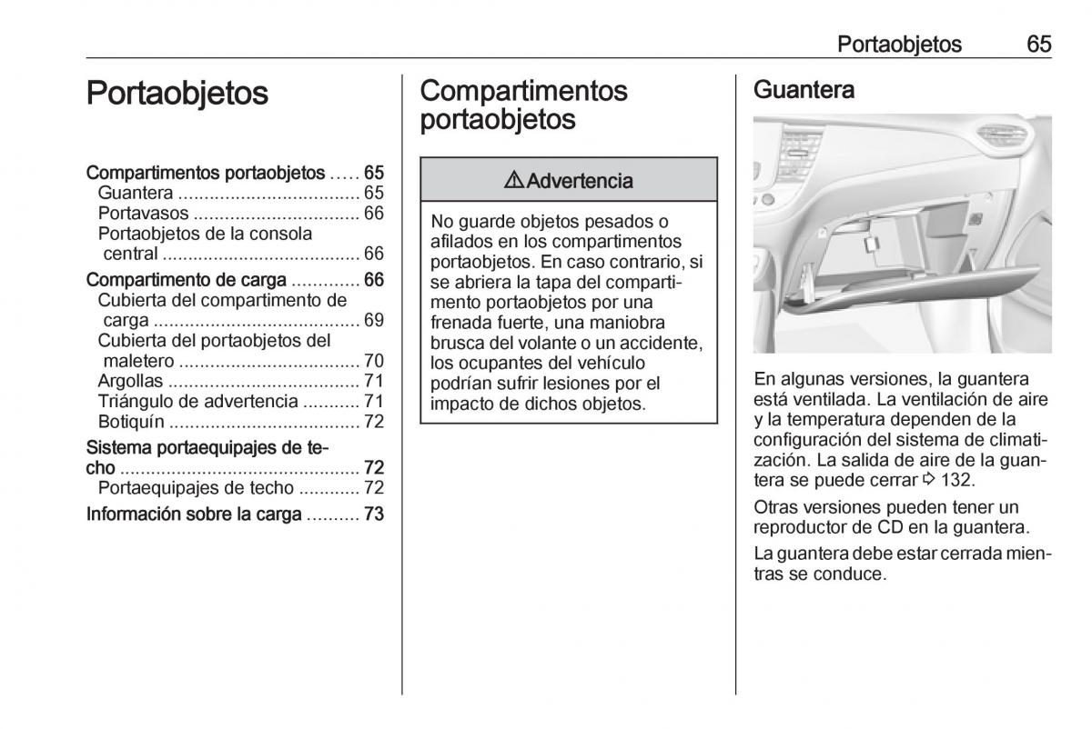 Opel Crossland X manual del propietario / page 67