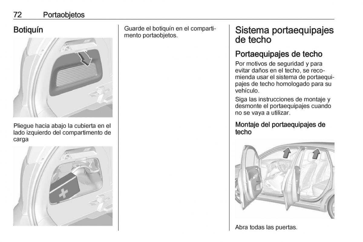 Opel Crossland X manual del propietario / page 74