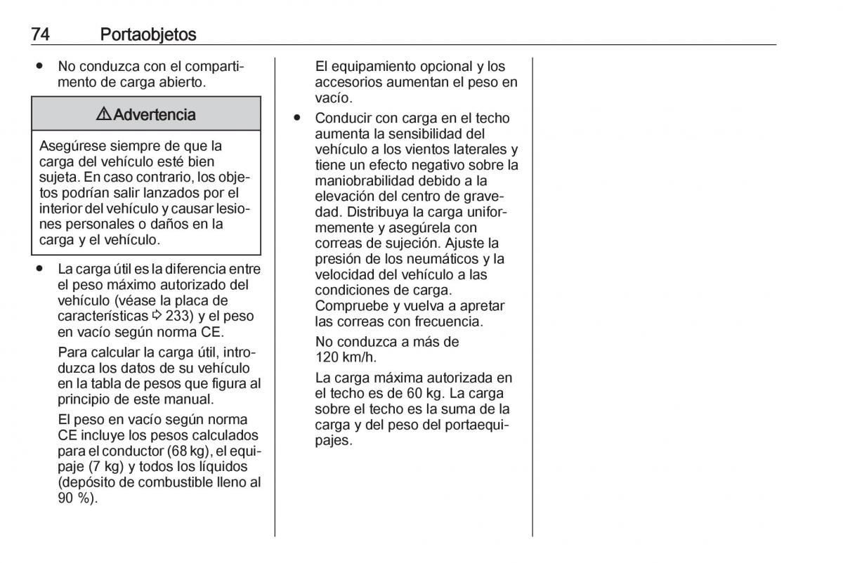 Opel Crossland X manual del propietario / page 76