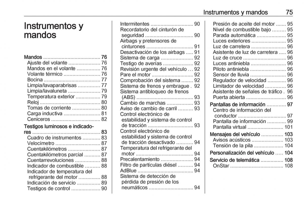 Opel Crossland X manual del propietario / page 77