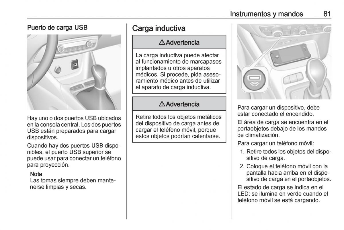 Opel Crossland X manual del propietario / page 83