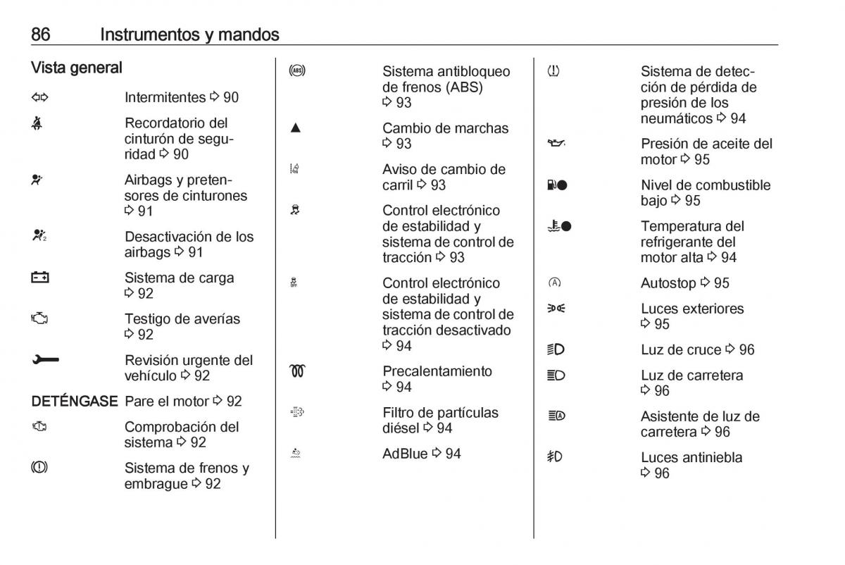 Opel Crossland X manual del propietario / page 88