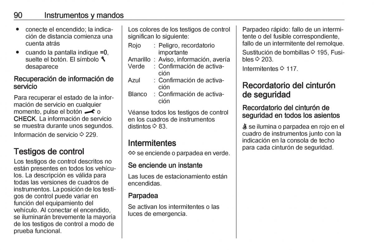 Opel Crossland X manual del propietario / page 92