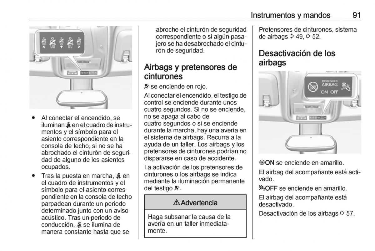 Opel Crossland X manual del propietario / page 93