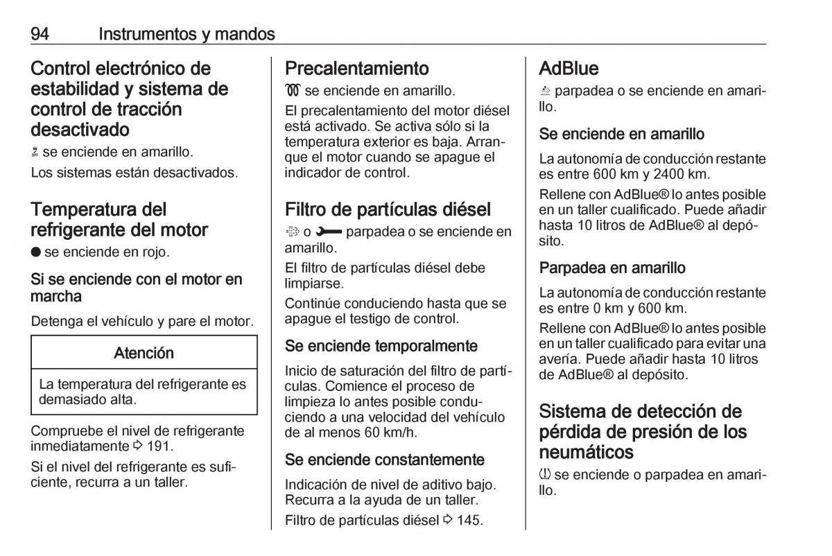 Opel Crossland X manual del propietario / page 96