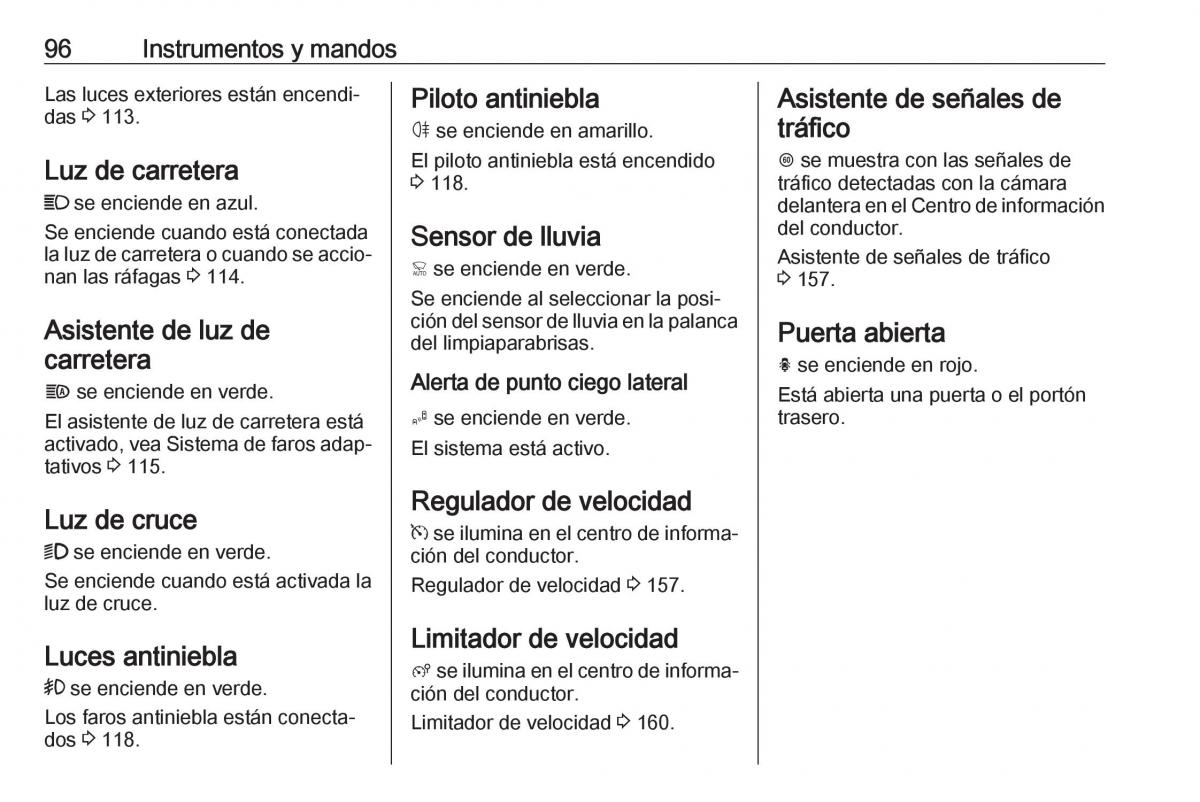 Opel Crossland X manual del propietario / page 98