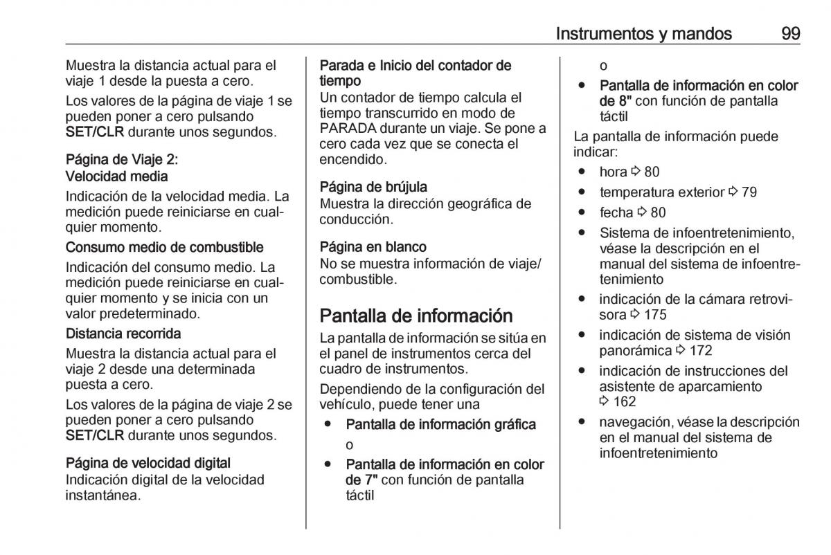 Opel Crossland X manual del propietario / page 101