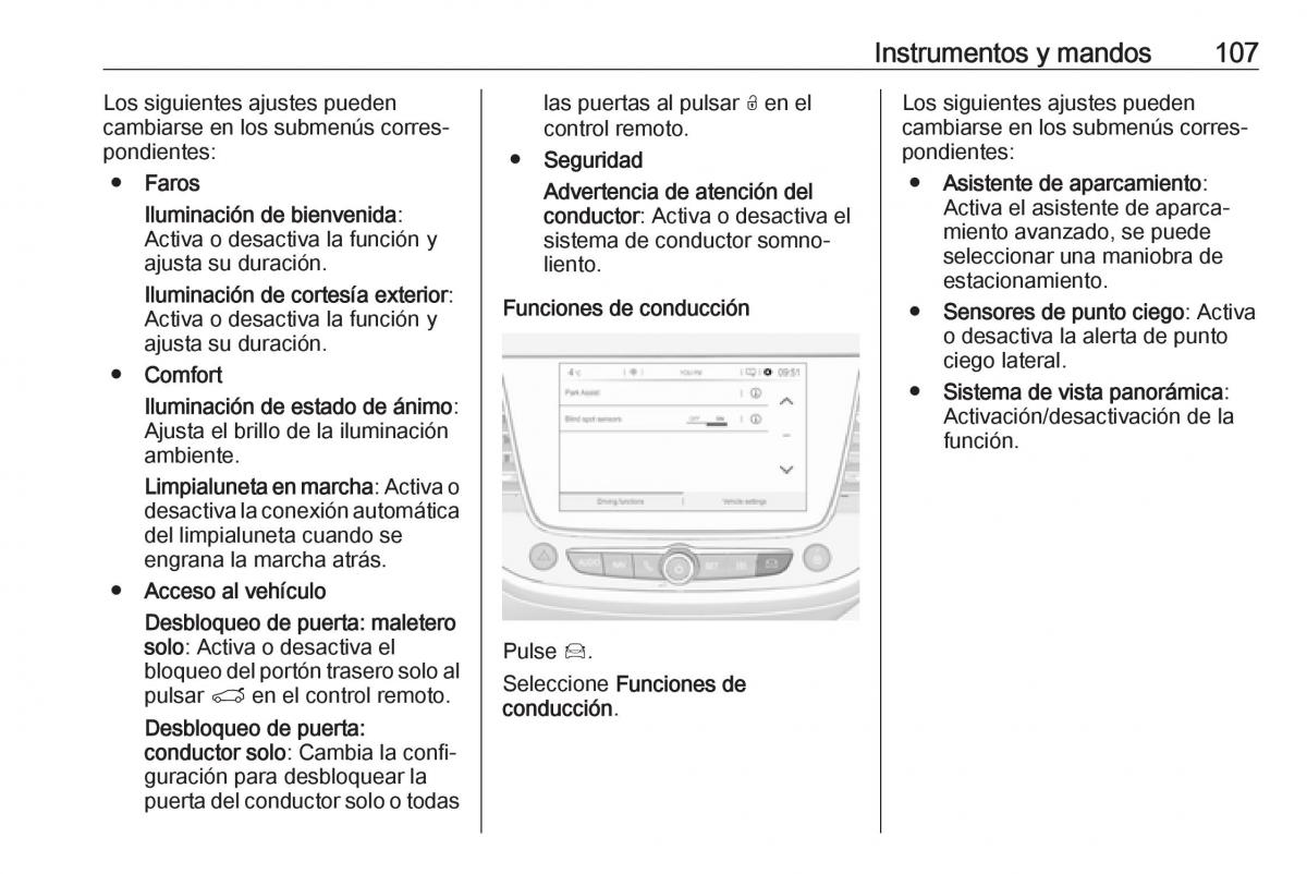 Opel Crossland X manual del propietario / page 109