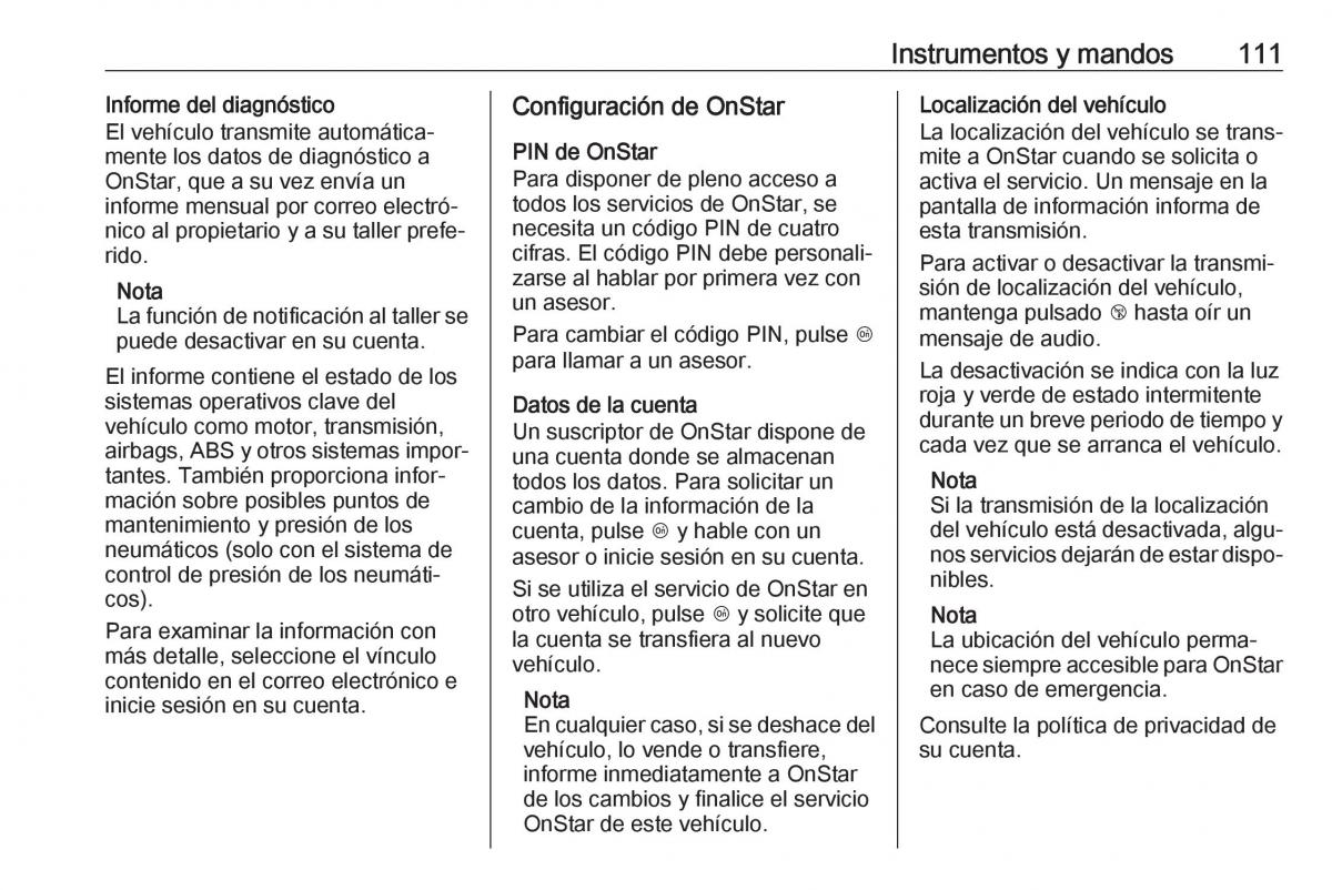 Opel Crossland X manual del propietario / page 113