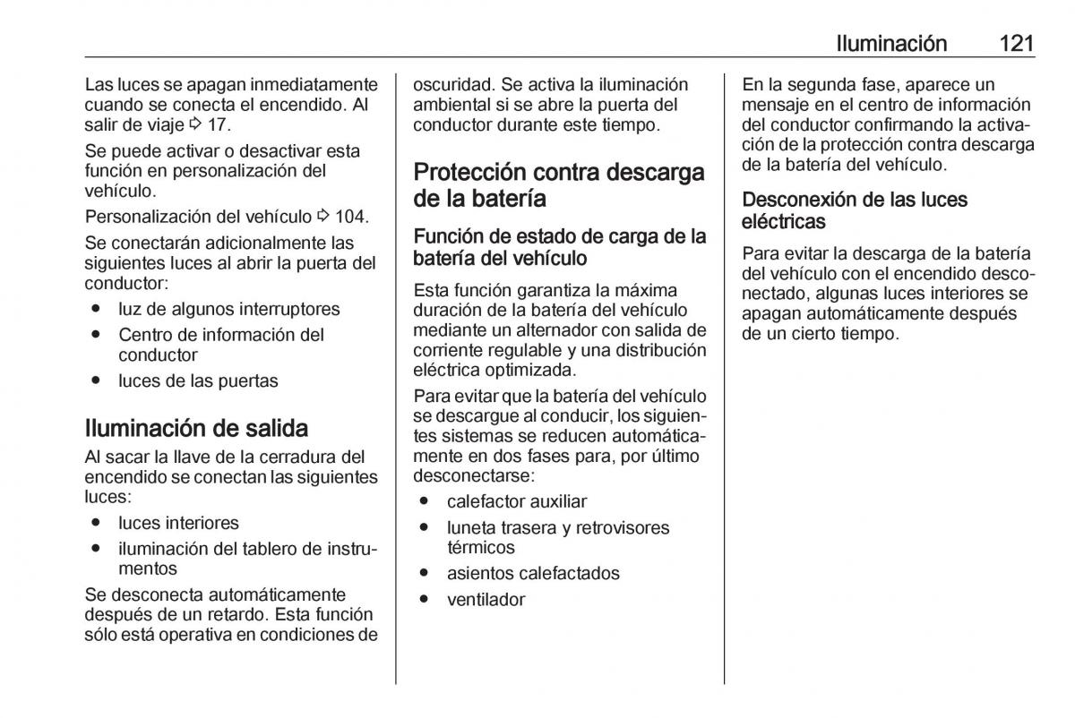 Opel Crossland X manual del propietario / page 123