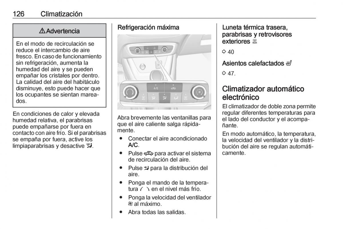 Opel Crossland X manual del propietario / page 128