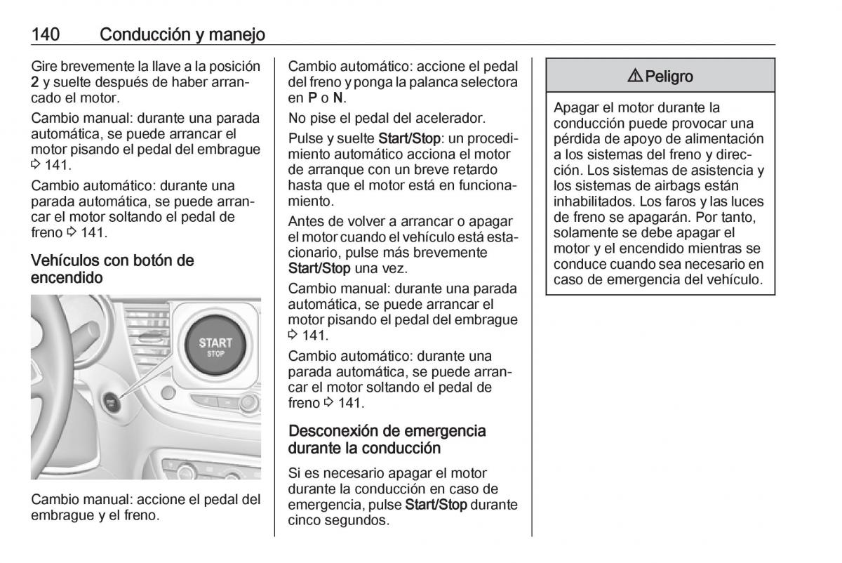 Opel Crossland X manual del propietario / page 142