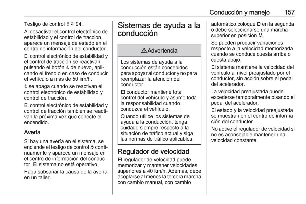 Opel Crossland X manual del propietario / page 159