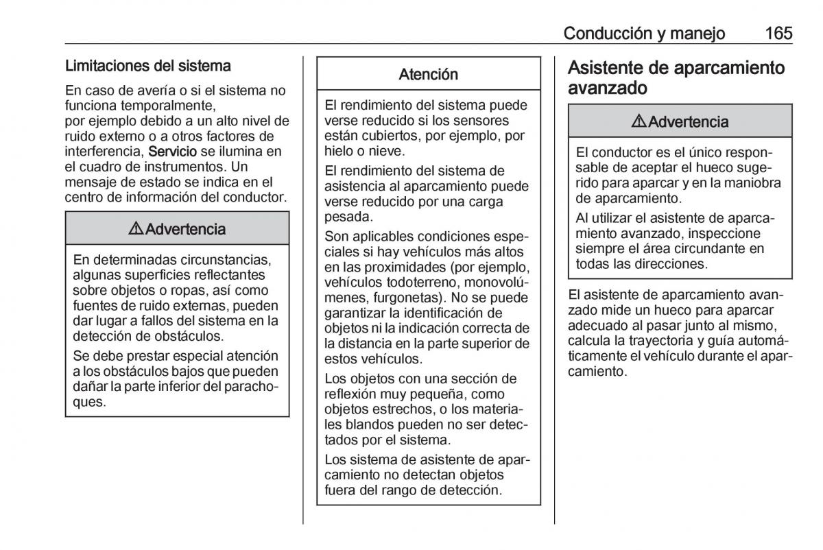 Opel Crossland X manual del propietario / page 167