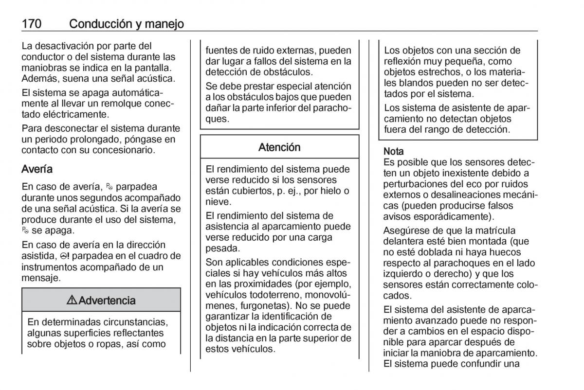 Opel Crossland X manual del propietario / page 172