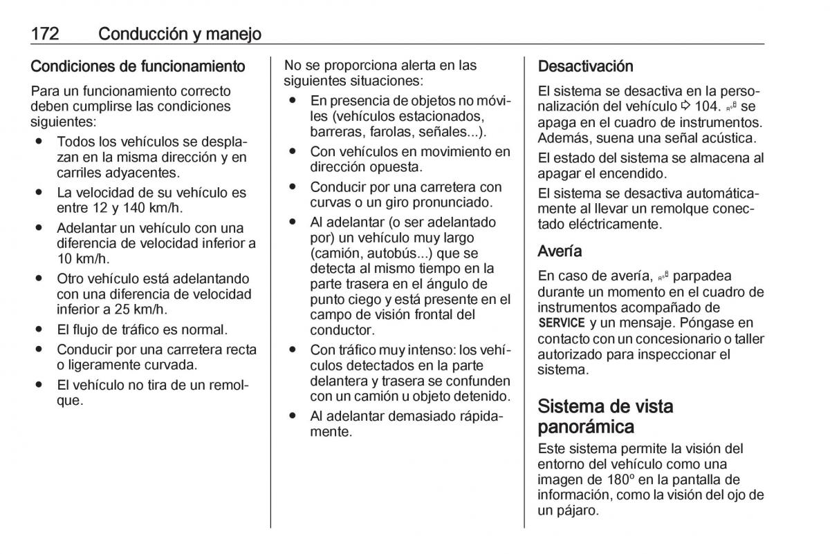 Opel Crossland X manual del propietario / page 174