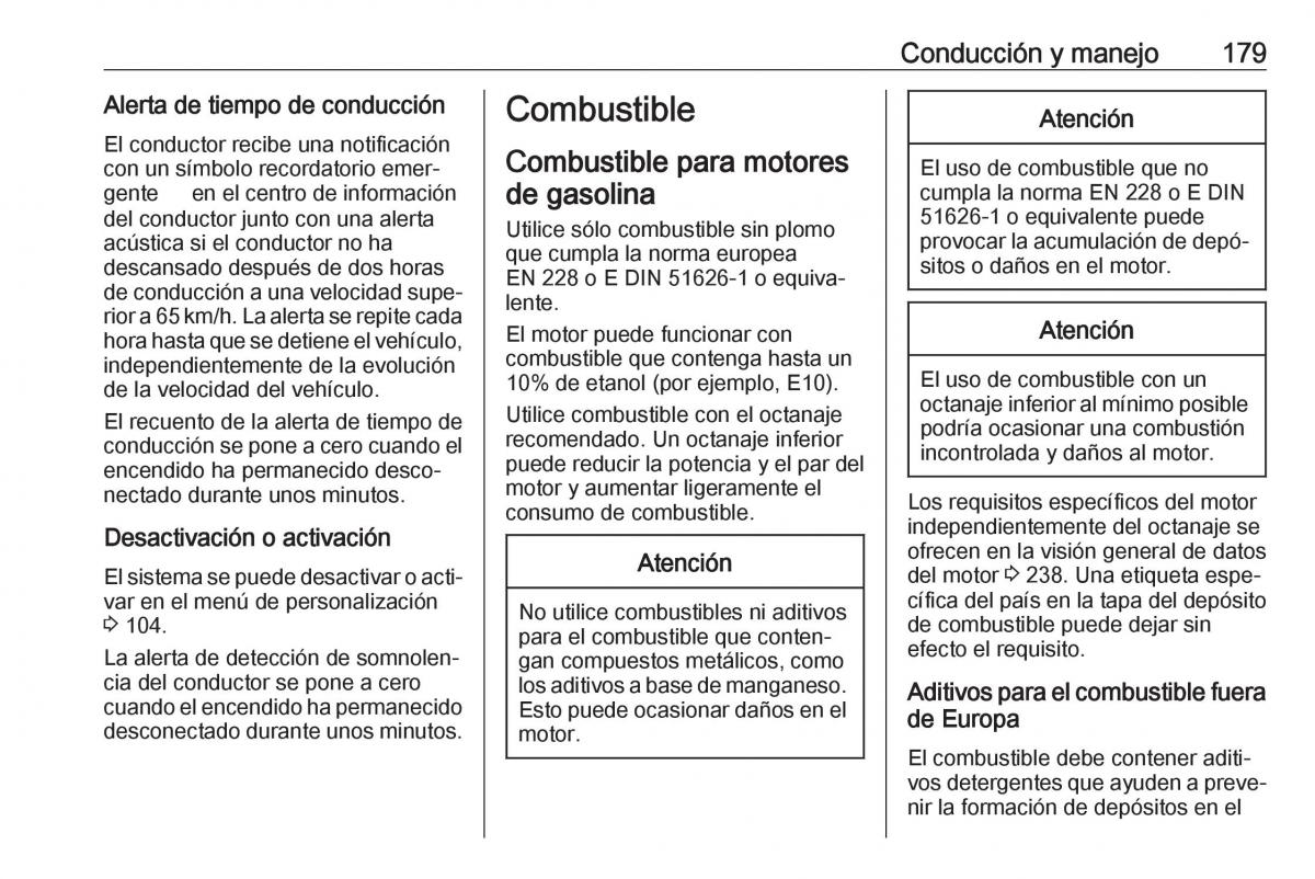 Opel Crossland X manual del propietario / page 181