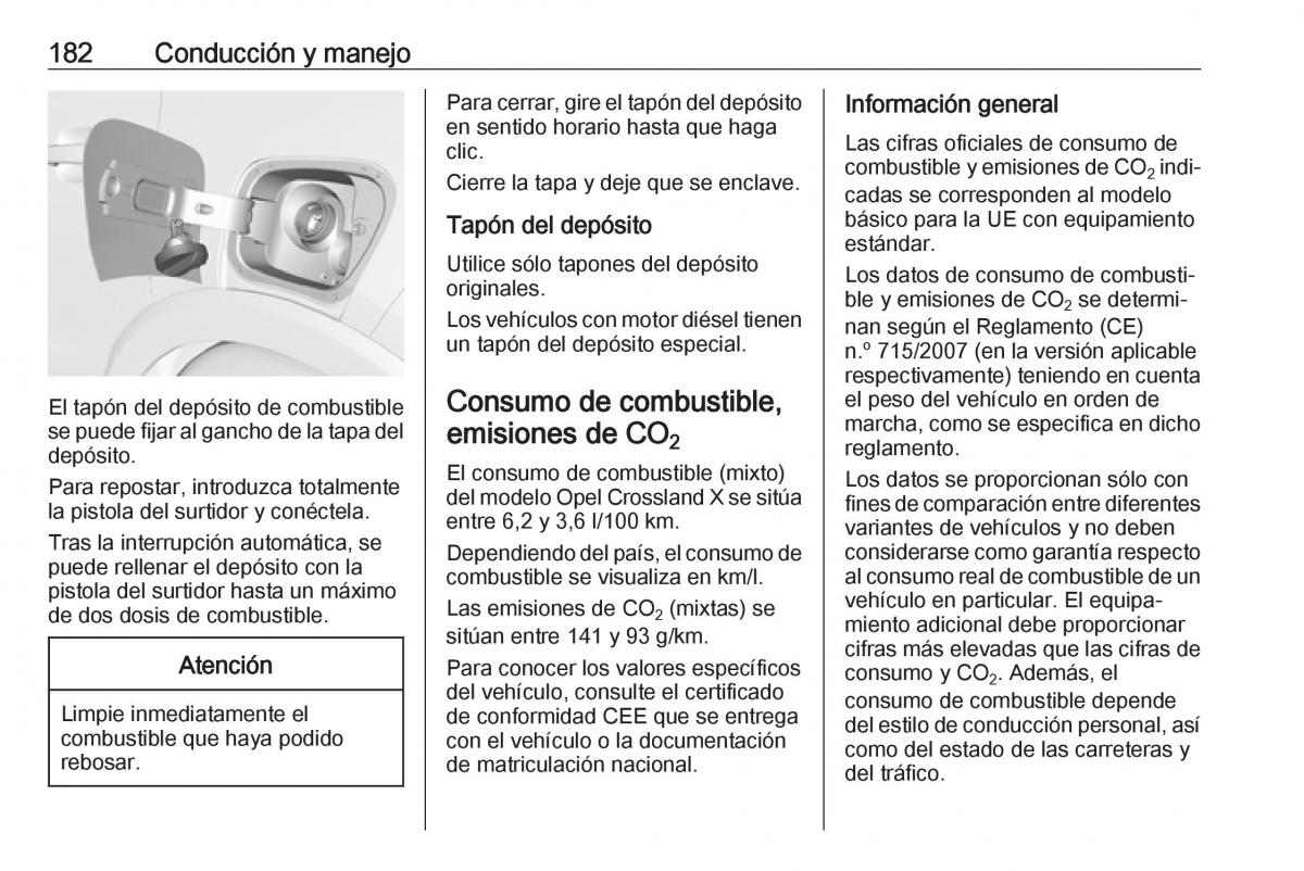 Opel Crossland X manual del propietario / page 184