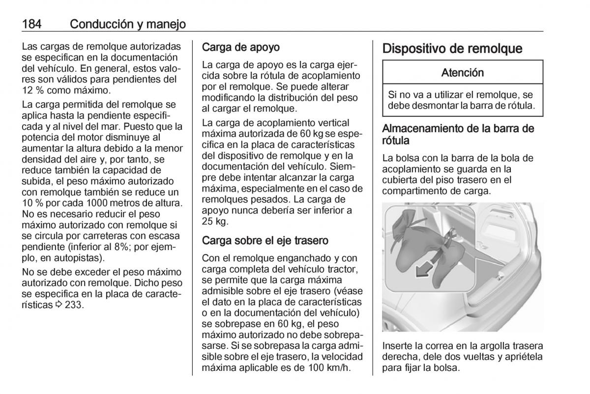 Opel Crossland X manual del propietario / page 186