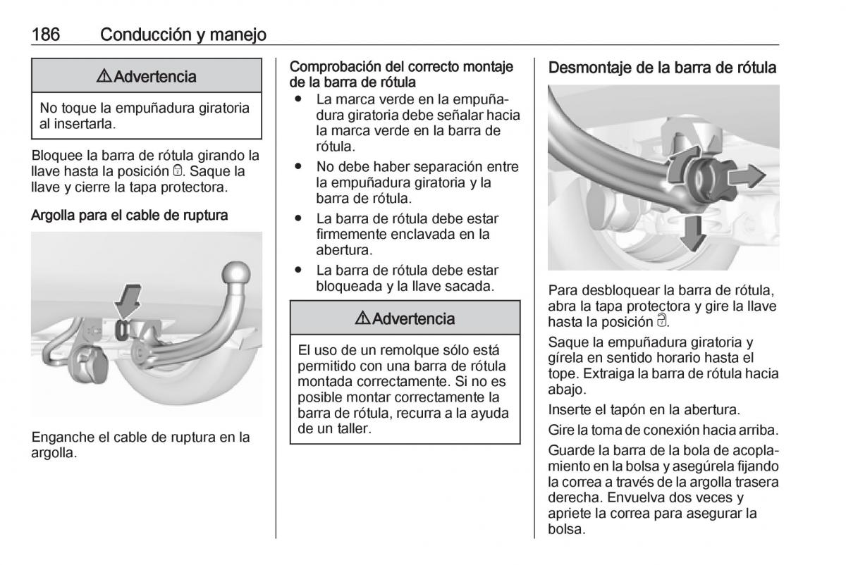 Opel Crossland X manual del propietario / page 188