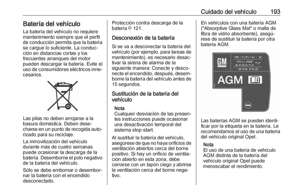 Opel Crossland X manual del propietario / page 195