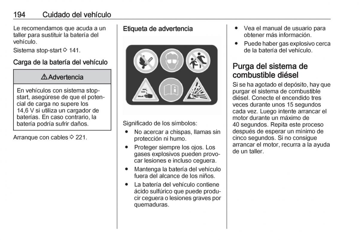 Opel Crossland X manual del propietario / page 196