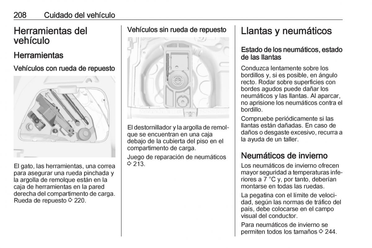 Opel Crossland X manual del propietario / page 210