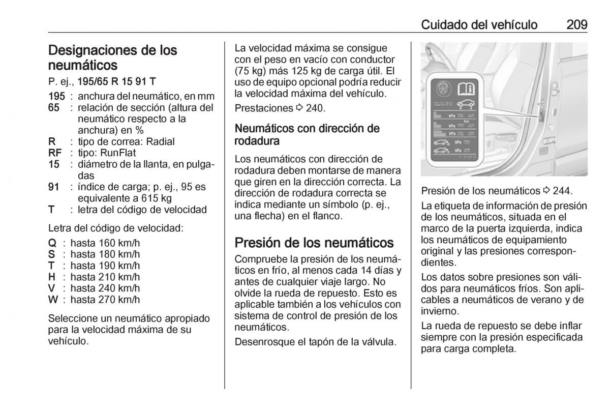 Opel Crossland X manual del propietario / page 211