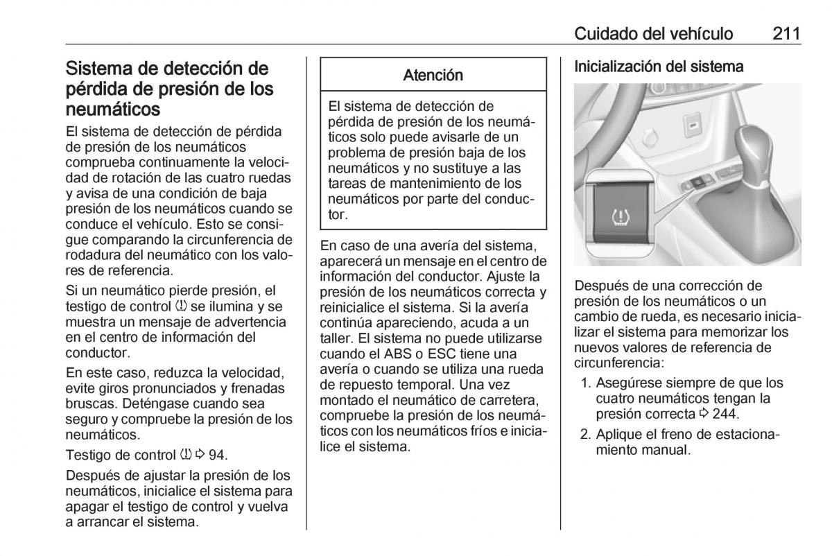 Opel Crossland X manual del propietario / page 213