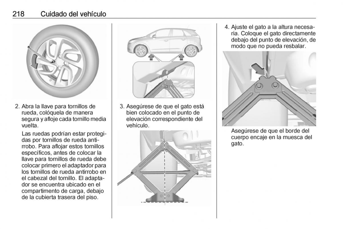 Opel Crossland X manual del propietario / page 220