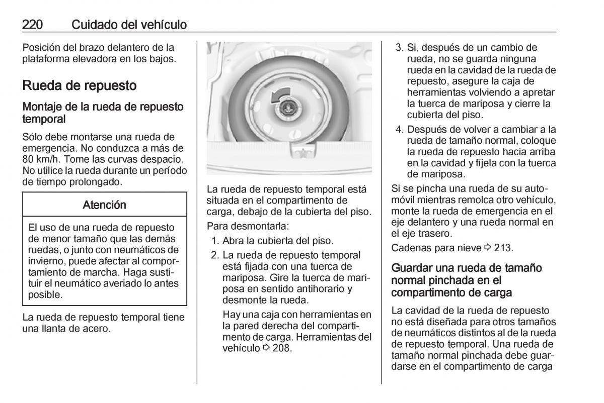 Opel Crossland X manual del propietario / page 222