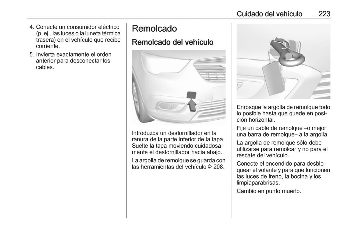 Opel Crossland X manual del propietario / page 225