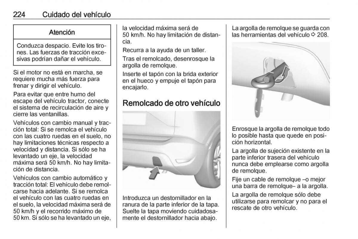 Opel Crossland X manual del propietario / page 226