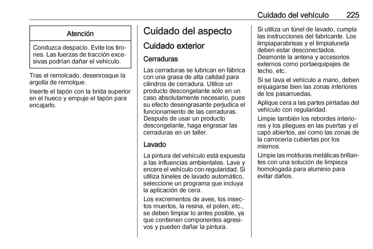 Opel Crossland X manual del propietario / page 227